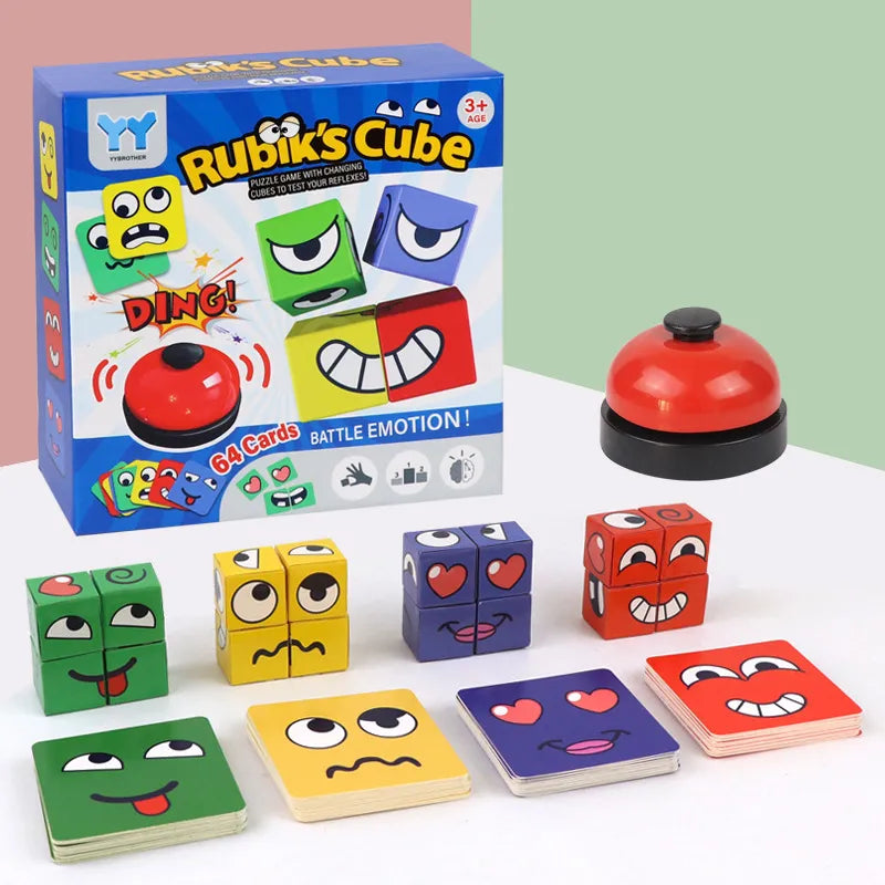 Kids Face Change Expression Puzzle - Educational Toys for Children Gifts