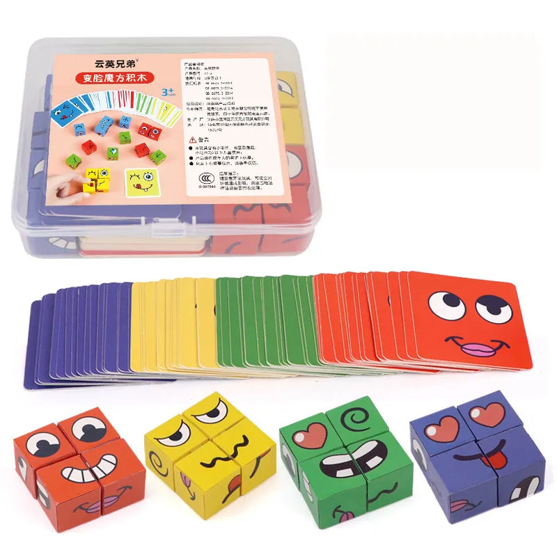 Kids Face Change Expression Puzzle - Educational Toys for Children Gifts